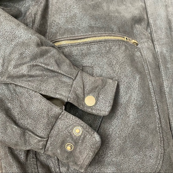 Burk's Bay NRA Life Member Leather Genuine Bomber Jacket Mens size L - Picture 7 of 13